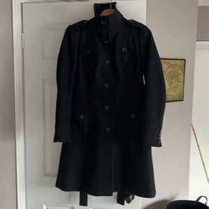 Military black wool dress coat by The Gap. Excellent condition fully lined.